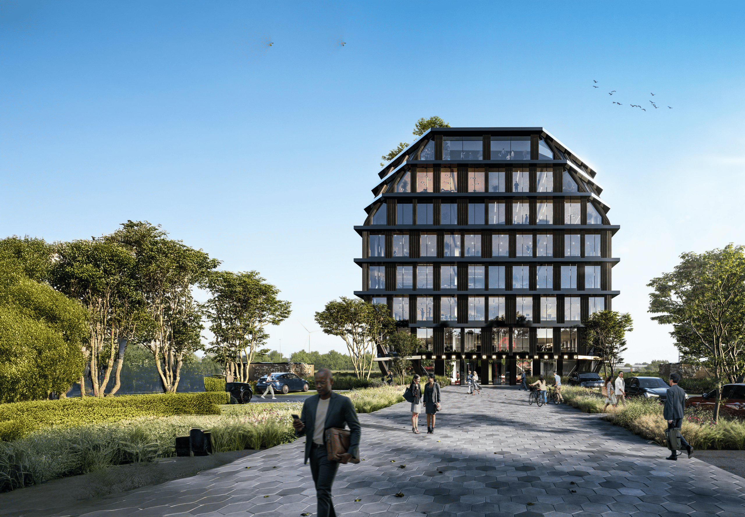 Het poortgebouw van Diamond Gate
